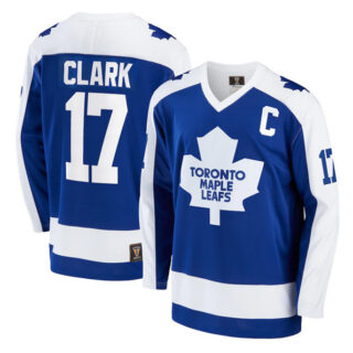Men's Toronto Maple Leafs #17 Wendel Clark Blue Stitched Jersey