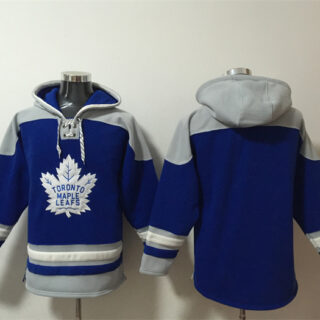Men's Toronto Maple Leafs Blank Blue Ageless Must-Have Lace-Up Pullover Hoodie