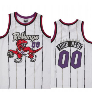 Men's Toronto Raptors Custom Name Number Jersey White Revenge