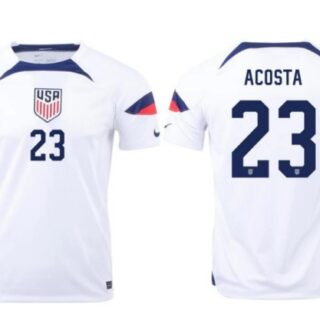Men's United States #23 Kellyn Acosta White Home Jersey