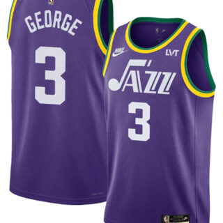 Men's Utah Jazz #3 Keyonte George Purple 2023 Classic Edition Stitched Basketball Jersey