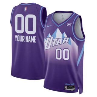 Men's Utah Jazz Active Player Custom Purple 2024 25 City Edition Stitched Basketball Jersey