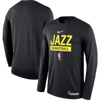 Men's Utah Jazz Black 2022 23 Legend On-Court Practice Performance Long Sleeve T-Shirt