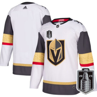 Men's Vegas Golden Knights Blank White 2023 Stanley Cup Final Stitched Jersey