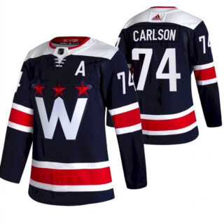 Men's Washington Capitals #74 John Carlson NEW Navy Blue Stitched NHL Jersey