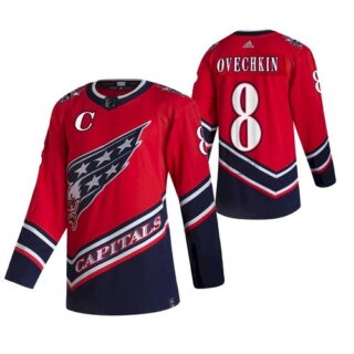 Men's Washington Capitals #8 Alexander Ovechkin 2021 Reverse Retro Jersey