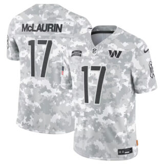 Men's Washington Commanders #17 Terry McLaurin 2024 Arctic Camo Salute To Service Limited Stitched Football Jersey