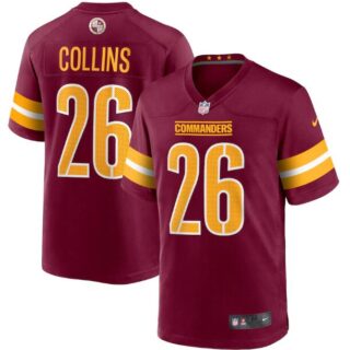 Men's Washington Commanders #26 Landon Collins 2022 Burgundy Game Stitched Jersey