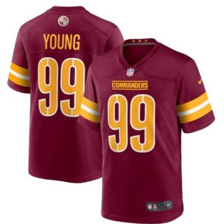 Men's Washington Commanders #99 Chase Young 2022 Burgundy Game Stitched Jersey