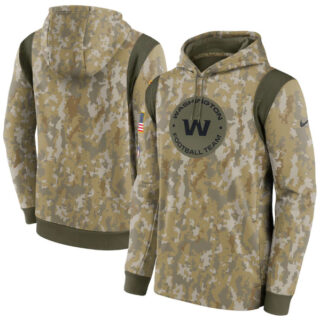 Men's Washington Football Team Camo 2021 Salute To Service Therma Performance Pullover Hoodie