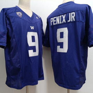 Men's Washington Huskies #9 Michael Penix Jr. Blue Stitched Jersey