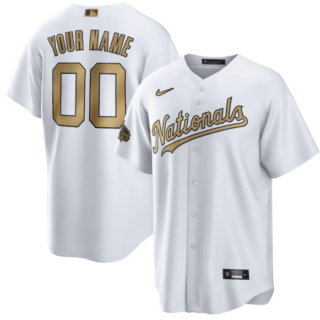 Men's Washington Nationals Active Player Custom 2022 All-Star White Cool Base Stitched Baseball Jersey