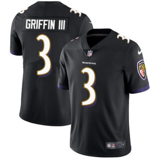 Men Baltimore Ravens #3 Robert Griffin III Vapor Untouchable Limited Black Alternate Jersey