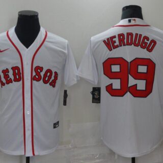 Men Boston Red Sox 99 Verdugo White Game 2021 Nike MLB Jersey