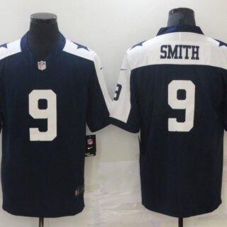Men Dallas Cowboys 9 Smith Blue Nike Vapor Untouchable Limited 2021 NFL Jerseys