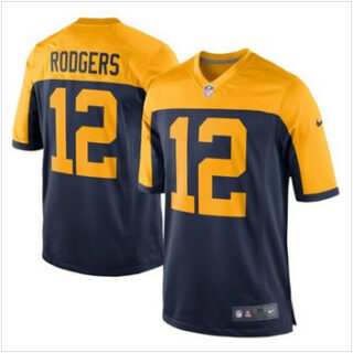 Men Green Bay Packers #12 Aaron Rodgers Navy Blue NFL New Limited Jersey