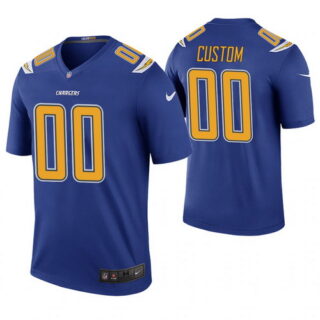Men Los Angeles Chargers Custom Royal Color Rush Legend Jersey