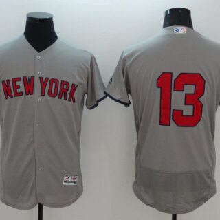 Men New York Yankees 13 No name Grey Elite Independent Edition 2021 MLB Jerseys