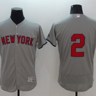 Men New York Yankees 2 No name Grey Elite Independent Edition 2021 MLB Jerseys