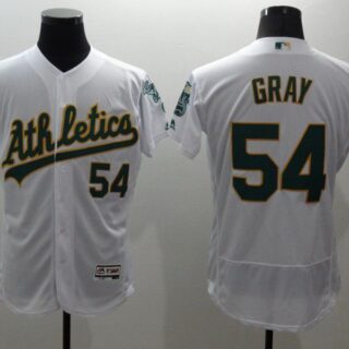 Men Oakland Athletics 54 Gray White Elite 2021 MLB Jerseys