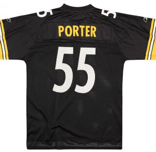 Men Pittsburgh Steelers #55 Joey Porter Reebok On Field Black Jersey