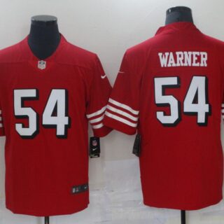 Men San Francisco 49ers 54 Warner Red Nike Vapor Untouchable Limited 2021 NFL Jersey