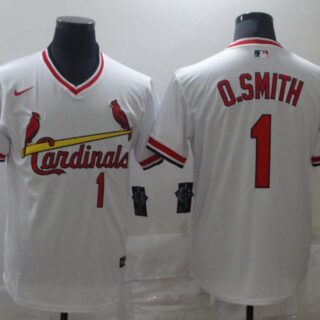 Men St.Louis Cardinals #1 O.Smith White Game 2021 Nike MLB Jersey
