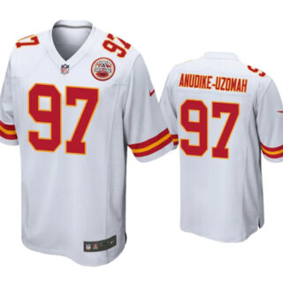 Men's Kansas City Chiefs #97 Felix Anudike-Uzomah White Limited Stitched Football Game Jersey