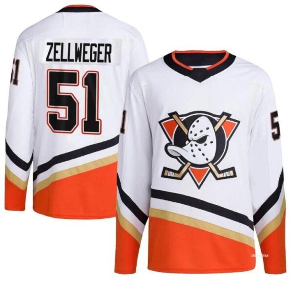 Men's Anaheim Ducks #51 Olen Zellweger Authentic White Jersey
