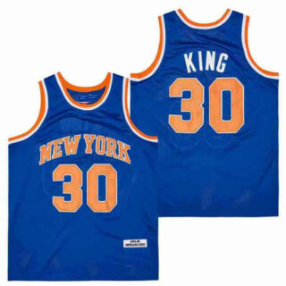 Men's Blue #30 Vintage 1984-85 Bernard King Basketball Jerseys