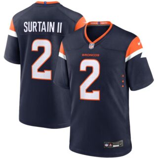Men's Denver Broncos #2 Patrick Surtain II Navy Alternate Game Jersey