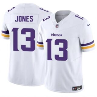 Men's Minnesota Vikings #13 Daniel Jones White 2024 F.U.S.E. Vapor Untouchable Limited Stitched Jersey