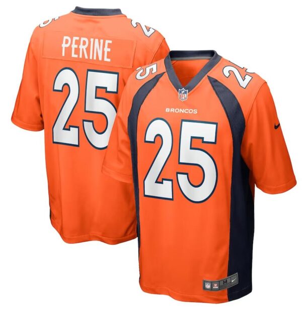 Men's Nike #25 Samaje Perine Orange Denver Broncos Game Player Jersey
