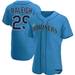 Men's Seattle Mariners #29 Cal Raleigh Authentic Royal Alternate Jerseys