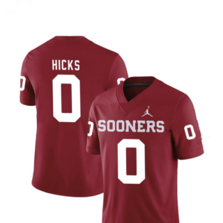 Men's Sooners #0 Hicks Red Limited Stitched College Jersey