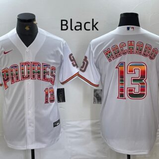 Men's san diego padres #13 manny machado mexico Black cool base stitched baseball jersey