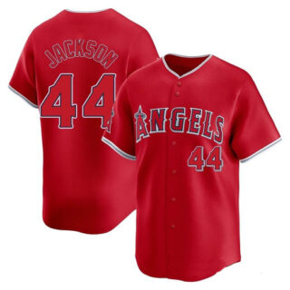 Men's Los Angeles #44 Angels Reggie Jackson Red Alternate Jersey Limited