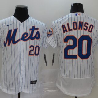Mets 20 Pete Alonso White 2020 Nike Flexbase Jersey
