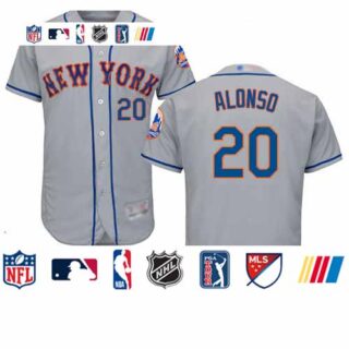 Mets #20 Pete Alonso Grey Flexbase Authentic Collection Stitched Baseball Jersey