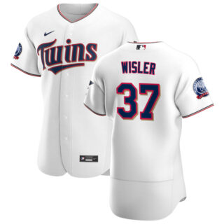 Minnesota Twins #37 Matt Wisler Men's Nike White Home 2020 60th Season Authentic Team MLB Jersey