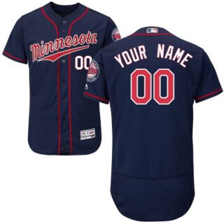 Minnesota Twins Navy Men's Customized Flexbase Jersey