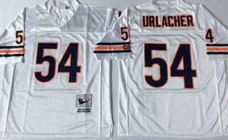 Mitchell&Ness Bears ##54 Brian Urlacher White Small No. Throwback Stitched NFL Jersey