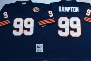 Mitchell&Ness Bears #99 Lamarr Houston blue Throwback Stitched NFL Jerseys