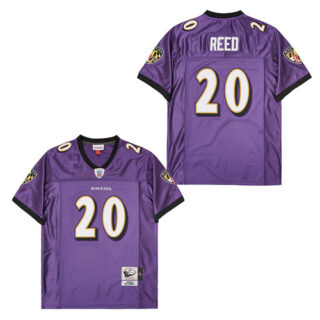 Mitchell&Ness Ravens #20 M&N Throwback Jerseys