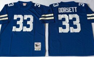 Mitchell&Ness cowboys #33 Tony Dorsett blue Throwback Stitched NFL Jersey