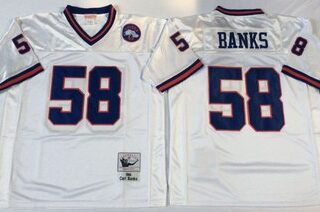 Mitchell&Ness giants #58 BANKS Throwback Stitched NFL Jerseys