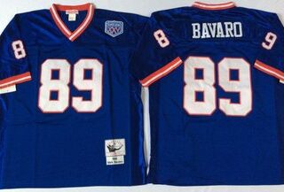 Mitchell&Ness giants #89 Mark Bavaro blue Throwback Stitched NFL Jerseys