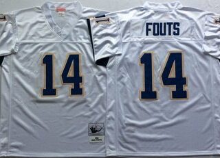 Mitchell And Ness 1994 Chargers #14 Dan Fouts white Throwback Stitched NFL Jersey