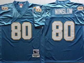 Mitchell And Ness 1994 Chargers #80 Kellen Winslow Blue Throwback Stitched NFL Jersey
