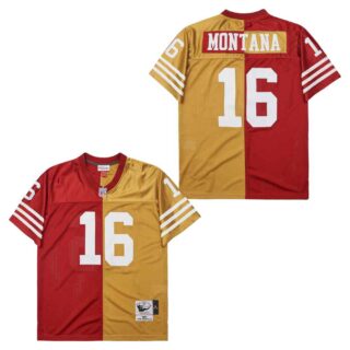 Mitchell And Ness 49ers #16 Joe Montana Men's Throwback Stitched NFL Jersey